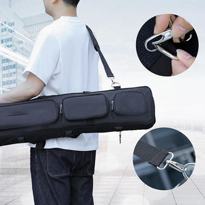 Étui à queues de billard en cuir 2x3 gratuit pour le billard carom, étui à queues de billard avec repose-queue, logo personnalisable pour 2 queues, 3 shafts, 5 trous - Product Image 6