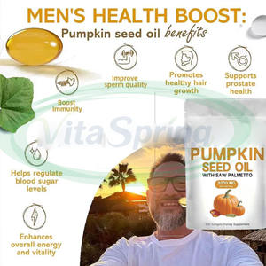 VitaSpring Crescimento Do Cabelo Abóbora Óleo De Semente De Abóbora Soft Gels Cápsulas Private Label Natural 1000 mg 3000mg Óleo De Semente De Abóbora <span class=keywords><strong>Softgel</strong></span> - Product Image 2