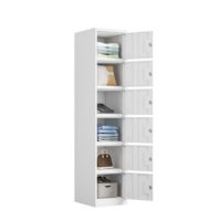 Casier métallique à 6 niveaux, armoire en acier verrouillable à 6 portes, casier vertical multi-compartiments pour personnel, salle de sport, école, dortoir