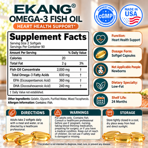 Cápsulas de Aceite de Pescado Omega 3 Hechas en EE. UU., Suplemento Dietético para el Apoyo a la Salud, 180 Cápsulas Blandas, OEM ODM - Product Image 2