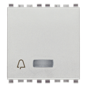 Push <b>Button</b> Switch Set Reset 11.2 X 9.6 X 9.8 Mm With Bell Icon And Indicator Light For Electrical Control Panels - Product Image 1