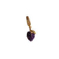 Collar con Colgante de Uva y Piña de la Nueva Serie de Frutas, Estilo Europeo y Estadounidense, Chapado en Oro de 18K, Cadena de Bambú de Cobre, DIY