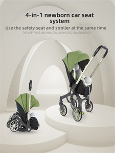 Poussette bébé pliable multifonctionnelle avec siège de sécurité intégré, <span class=keywords><strong>nacelle</strong></span> portable, aucun montage requis - Product Image 2