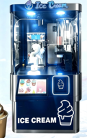 Distributeur automatique de café et de crème glacée certifié CE, 14 L, avec bras robotisé