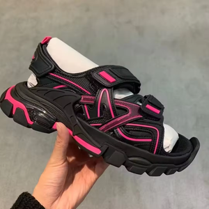 Fashion Open-toe Men's <b>Slides</b> <b>Slippers</b> High quality Men Woman Genuine Leather Shoes Outdoor sports casual walking Style shoes - Product Image 1