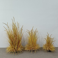Plantes vertes artificielles hautement réalistes, respectueuses de l'environnement, pour aménagement paysager intérieur/extérieur : paquets de gazon, paquets de herbe morte, roseaux