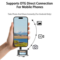 Mini caméra OEM DC29S en cuir composite, carte SD, 5MP, vidéo 2K, partage instantané Android, batterie intégrée 200mAh, écran LCD IPS 1,47 pouces, USB-C