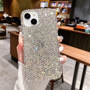 Funda de teléfono con purpurina y diamantes de imitación para mujer hecha a mano con borlas de diamantes completos Modelos <span class=keywords><strong>compatibles</strong></span> 16 15 Pro Max 16 14 Plus 13 12 - Product Image 6