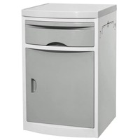 Meubles d'hôpital en plastique ABS imperméable, armoire de rangement médicale, table de chevet d'hôpital, roulettes silencieuses, design à 3 niveaux