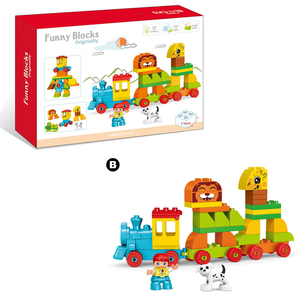 Großhandel Fabrik Puzzle Tier Zug Block Spielzeug billigere Bausteine Lernspiel zeug - Product Image 3