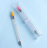 Nouveau stylo à points pour ongles en métal et silicone, double tête, pour acrylique et cire, applicateur de points, stylo d'art pour manucure en silicone souple