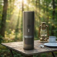 Machine à expresso portable électrique 2-en-1 mini intelligente à capsules, rechargeable, en aluminium, 20 bars de pression, auto-chauffante, USB-C, pour voyage