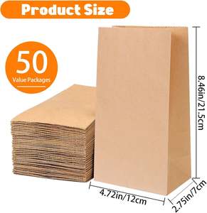 Custom for Food Grade Kraft Paper <b>Bag</b> Recycled Brown Paper <b>Bag</b> with logo Printed Kraft Paper <b>Bag</b> - Product Image 2