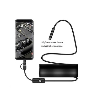 Endoscope industriel trois en un 5,5/7 mm, pour pipeline, <span class=keywords><strong>climatisation</strong></span> automobile, <span class=keywords><strong>test</strong></span> de moteur, endoscope pour téléphone portable - Product Image 1