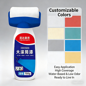 Wall Repair <b>Paint</b> Latex <b>Paint</b> Wall restoration White Wall Stain Removal Essential Large <b>Roller</b> Brush Self-applying <b>Roller</b> <b>Paint</b> - Product Image 3