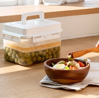 Pot à cornichons scellé en PP de qualité alimentaire de 5 L avec poignée - Contenant de fermentation hermétique pour kimchi et cornichons