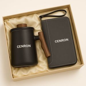 Branded Ceramic Coffee <b>Cup</b> and Stylish Wallet Gift Pack, Customizable Company logo Christmas Presents - Product Image 2