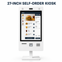 Kiosco de Autoservicio de 27 Pulgadas para Pedidos de Comida, Kiosco Automático con Pantalla Táctil, Máquina de Pedidos Automática para Restaurantes