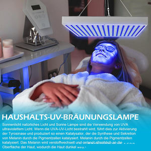 Lámpara de Bronceado con Luz Azul de 460nm y 225 LED, Panel de 15W/45W con Máscara Protectora para los Ojos y Gancho para Uso en Casa y Salón - Product Image 6