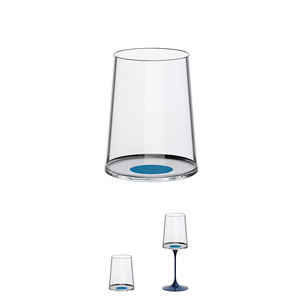 SPLITGLASS LINE - Juego de 2 Copas de Vino Blanco de 28cl con Inserto Azul - Product Image 1
