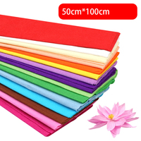 Fabrication de papier copie couleur vêtements recyclables écologiques papier crêpe large de tissu d'emballage coloré pour la décoration de bricolage