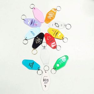 <b>Personalized</b> Plastic Blank ABS Hotel <b>Keychain</b> Promotional Key Tags Retro Motel Hotel <b>Keychain</b> Blank - Product Image 6