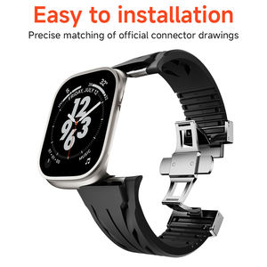 Meilleure vente Bracelet de montre <span class=keywords><strong>sport</strong></span> en silicone <span class=keywords><strong>pour</strong></span> Smart Ultra 2 49mm FKM Bracelet de montre en caoutchouc <span class=keywords><strong>pour</strong></span> IWatch Appl Band 49mm 45mm 44mm 42mm - Product Image 3