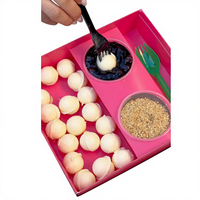 Boîtes à dessert en papier en gros pour pâtisserie, boulangerie, crêpes, gaufres, boîte de traiteur avec insert pour sauce au chocolat
