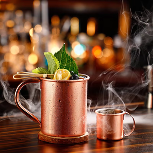 Custom Moscow Mule Mug Engraved Stainless Steel <strong>Tumbler</strong> <strong>Copper</strong> Mule Cup Stainless Steel Metal Julia Mule Mugs With Handle - Product Image 5