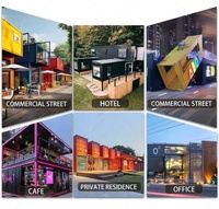 Bar en conteneur de 20 pieds avec balcon, café modulaire préfabriqué, club-house pour terrains de padel et sites sportifs en plein air