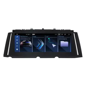 RUISO F100 pemutar media mobil, Radio Carplay Android untuk BMW 7 Series F01 F02 Stereo GPS all in one