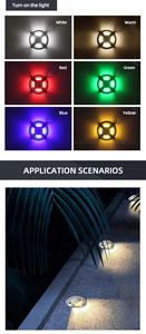 Iluminación LED para Escaleras, IP65, Subterránea, para Exteriores, Paisajismo, Regulable, RGB, Luz de Color de Frecuencia Variable, AC/DC 12V-24V, Aluminio Fundido a Presión - Product Image 5