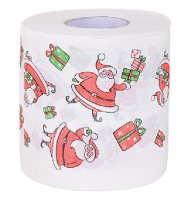 Papier toilette en pâte de bois vierge à 100%, papier toilette pour salle de bain, papier toilette personnalisé imprimé pour Noël - Product Image 6