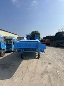 Semi-<span class=keywords><strong>remorque</strong></span> à plateau surbaissé d'occasion, directement de l'usine, trois essieux, 60T, <span class=keywords><strong>remorque</strong></span> à charge lourde avec rampes mécaniques - Product Image 2