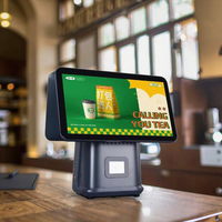 Système de point de vente avec écran tactile capacitif double 10 points de 15 pouces, caisse enregistreuse, système d'exploitation Android, imprimante thermique de reçus, NFC 2D QR