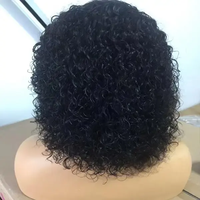 Perruque Lace Front Cheveux Indiens Vierge Remy Humains, Courte, Ondulée Effet Mouillé, Bob, Ondulation Naturelle, Lisse Crépu, Dentelle HD Transparente
