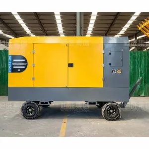 Hot sales 15/18 bar air compressor trailer mounted high powerful screw air compressor for drill rig working