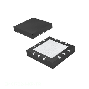 Circuit intégré de gestion de l'alimentation (PMIC) EMC1702-1-KP-TR 12 VQFN à contacts apparents, surveillance de température I2C/SMBUS 12QFN, circuits intégrés, distributeur agréé - Product Image 1