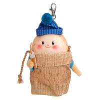 Porte-clés en peluche pomme de terre mignonne avec bonnet tricoté et sac bandoulière, pendentif de poupée en peluche végétale habillée Kawaii, cadeau personnalisé