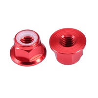Insert en Nylon anodisé en Aluminium 6061 7075 coloré, rouge, noir, bleu, vert, écrou hexagonal autobloquant DIN 6926