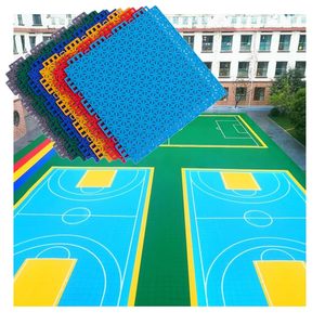 Superficie de Juego de Baloncesto de Tamaño Reglamentario de Alta Calidad para Exportación a Granel, Loseta Entrelazada Drenable, Alta Resistencia a Impactos, Fácil de Limpiar - Product Image 1