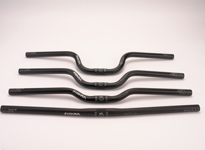 Guidon de vélo LUNJE en alliage d'aluminium, courbé ou droit, 25,4 mm, pour VTT AM DH Racing - Product Image 3