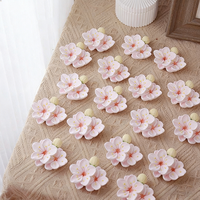 Penyegar Udara Mobil Modern CREST Peach Blossom, Klip Ventilasi, Batu Gipsum Bunga, Pencahayaan Ambient, Aroma Tahan Lama, Tanpa Listrik