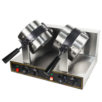 Prix d'usine de vente chaude pour la machine à rouler le poulet à la crème glacée, gaufrier, gaufrier à double extrémité, machine à collation électrique