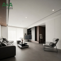 Mueble de TV Moderno de Lujo en Madera con Pantalla LED, Almacenamiento y Control Remoto para Sala de Estar