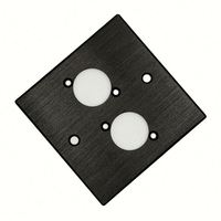 Plaque murale XLR noire 2 ports 86*86mm carrée type D en métal pour prises XLR RJ45 VGA USB 2 ports en alliage d'aluminium