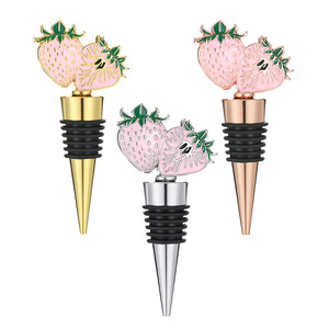 Bouchon de bouteille de vin en alliage de zinc, or rose, argent, or rose, luxe, rétro, pour la conservation du vin - Product Image 2