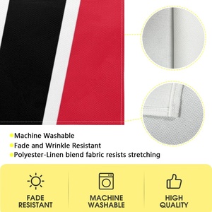 Chemin de table personnalisé en polyester avec drapeau de Trinité-et-<span class=keywords><strong>Tobago</strong></span>, protection de table à coutures fines pour protéger la table des rayures - Product Image 4