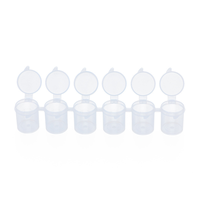 Lot de 6 tubes en plastique transparent de 15 ml – Pots de peinture vides, boîte à pigments, kit de bricolage, fournitures artistiques, peintures pour poupées en plâtre, revêtements.