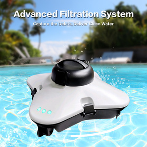 Smart Home Pool Vacuum Cleaner Rechargeable Automatic Underwater Cleaning 1800L Filtration Capacity Plastic Body - Product Image 4